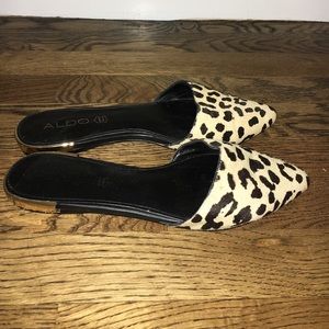 Aldo cheetah print mules 7.5